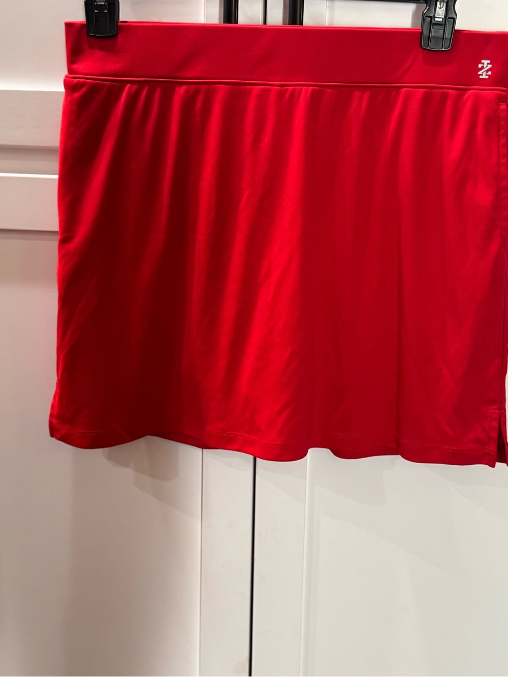 Red Izod Golf Mini Skort with Subtle Logo Waistband